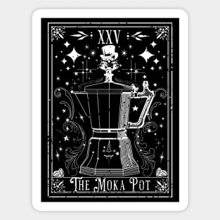 The Moka Pot Coffee Tarot Card Magnet